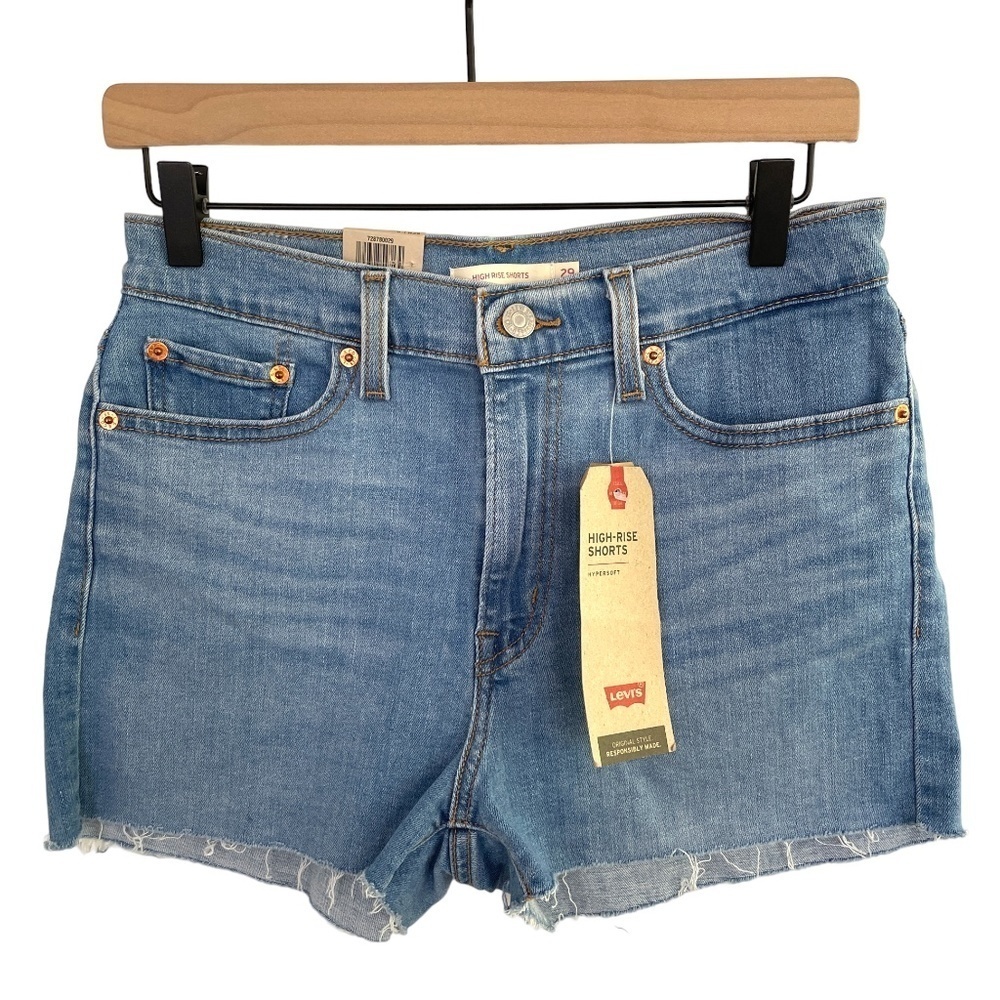 NWT Levi's High Rise Jean Shorts Cutoff - Picture 10 of 10